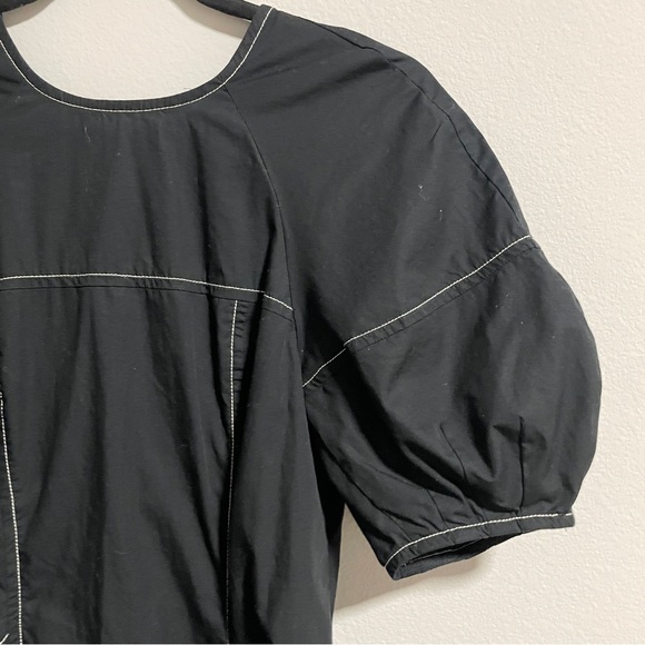 MADEWELL Puff-Sleeve Drop-Waist Midi Dress - Picture 7 of 12